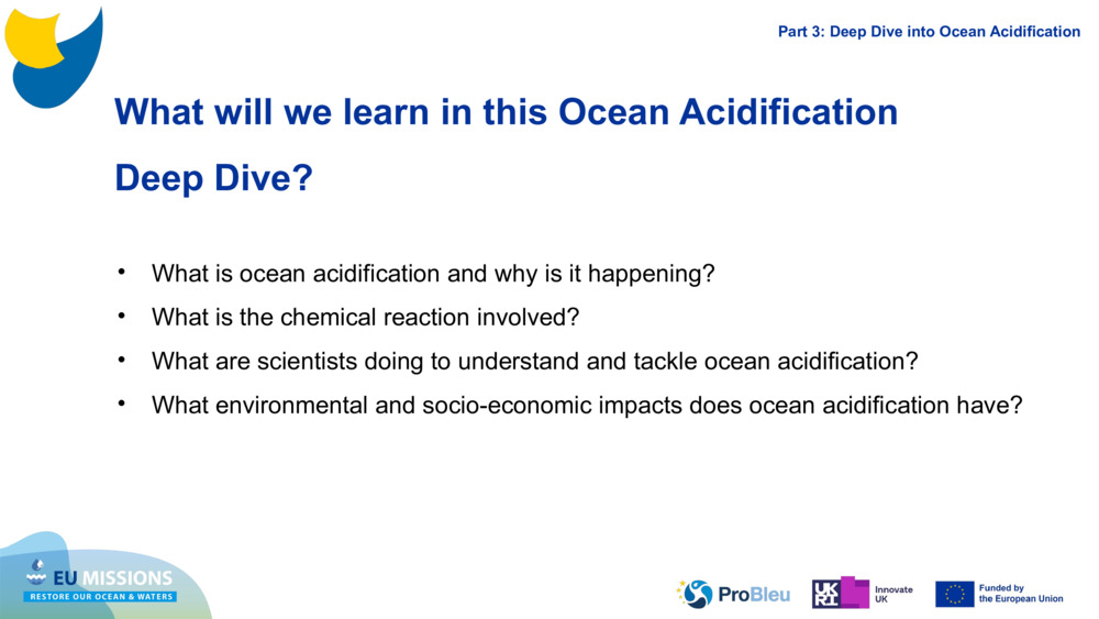 What will we learn in this Ocean Acidification Deep Dive?