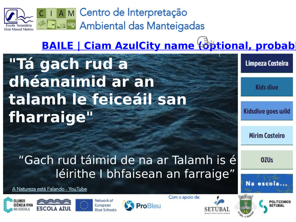 BAILE | Ciam AzulCity name (optional, probably does not need a translation)