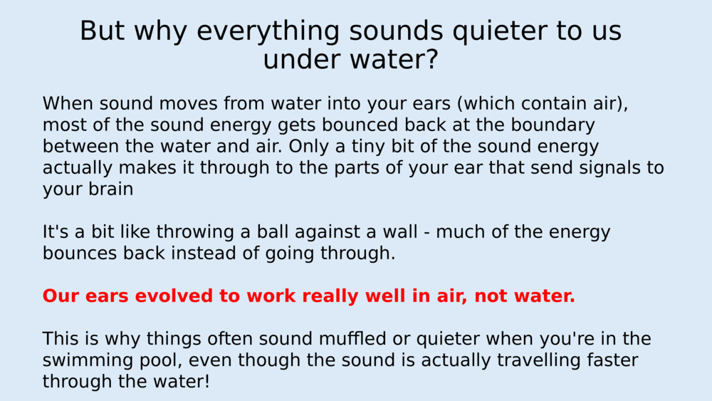 Can sound travel under water?