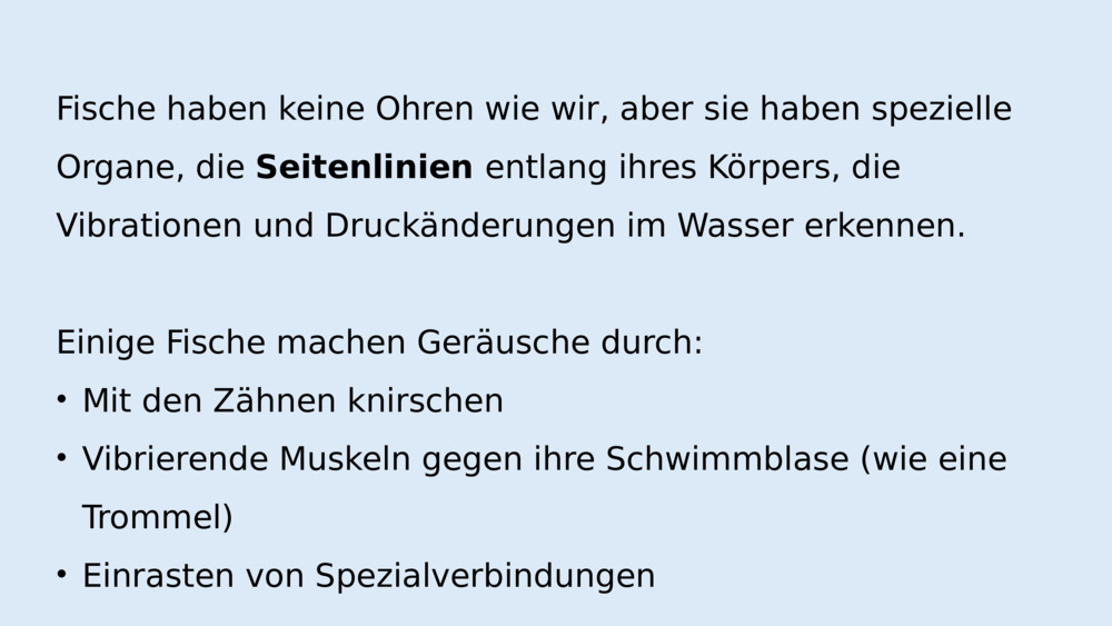 Können Meeresbewohner Geräusche machen und sich gegenseitig hören?  
