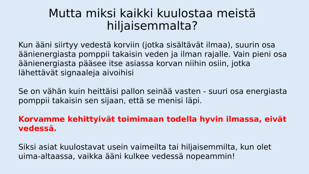 Voiko ääni kulkea veden alla?