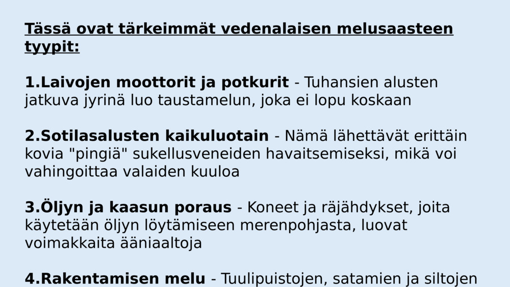 Vedenalainen äänisaaste
