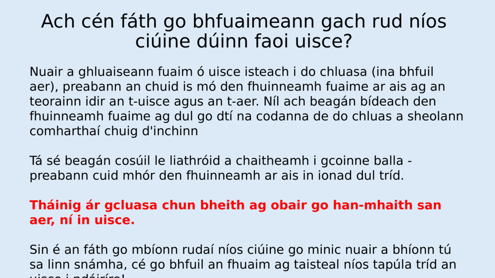 An féidir le fuaim taisteal faoi uisce?