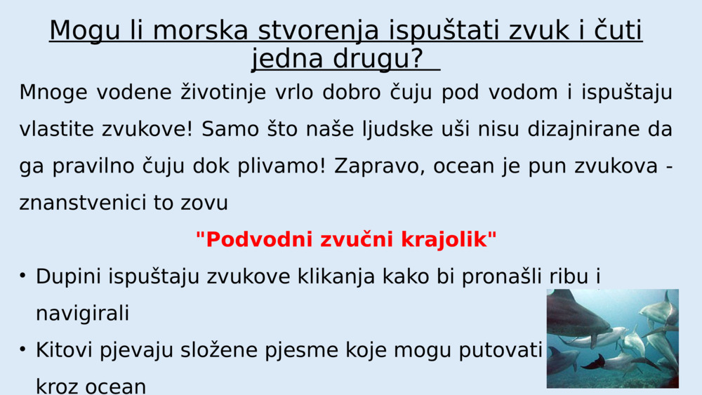 Ali zašto nam sve zvuči tiše pod vodom?