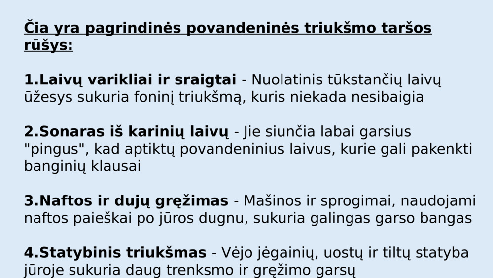 Povandeninė garso tarša