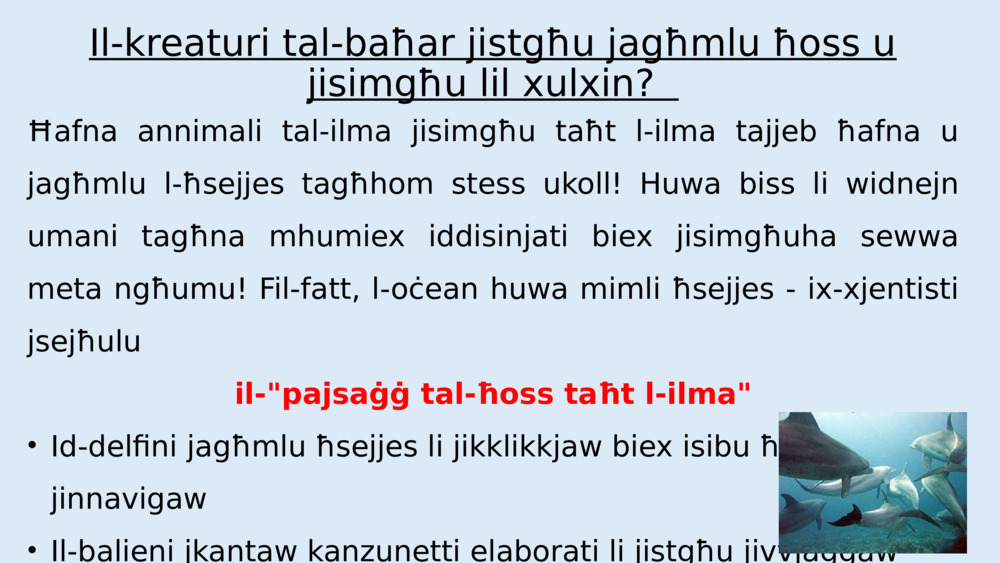 Imma għaliex kollox jinstema 'aktar kwiet għalina taħt l-ilma?