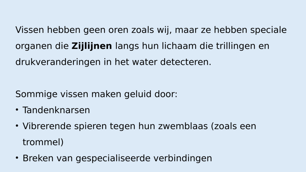 Kunnen zeedieren geluid maken en elkaar horen?  