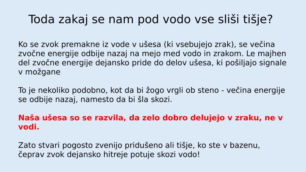 Ali lahko zvok potuje pod vodo?