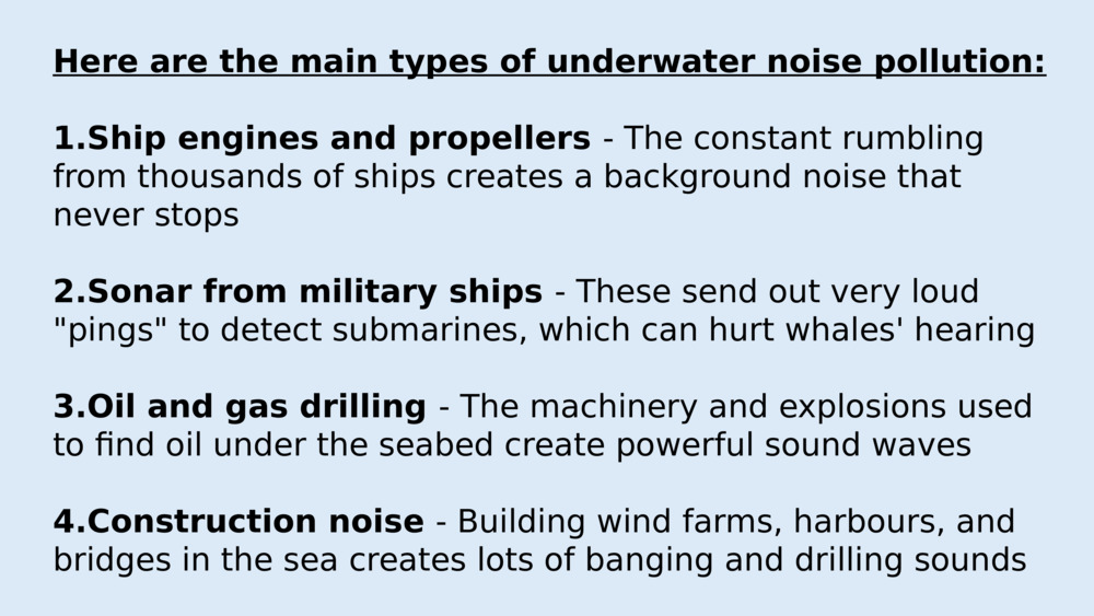 Underwater sound pollution