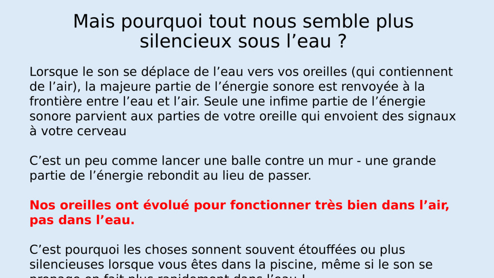 Le son peut-il voyager sous l’eau ?