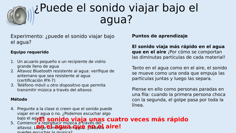 ¿Puede el sonido viajar bajo el agua?