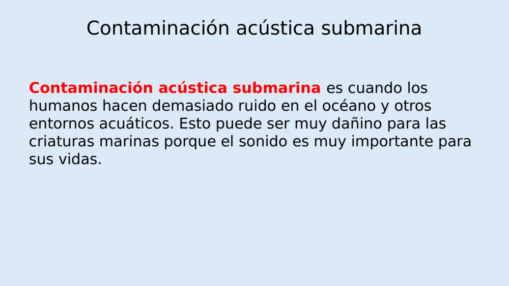 Contaminación acústica submarina