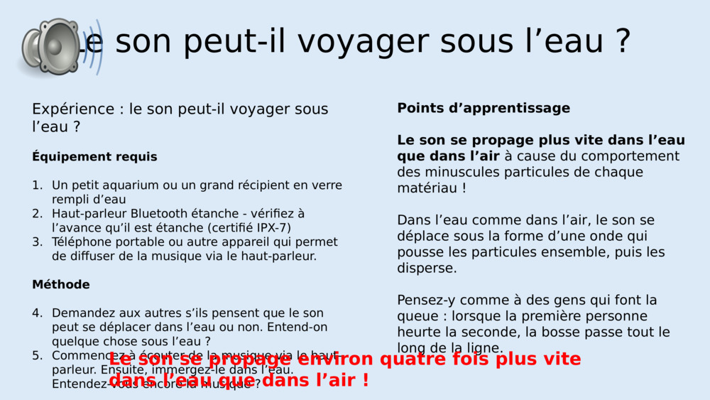 Le son peut-il voyager sous l’eau ?