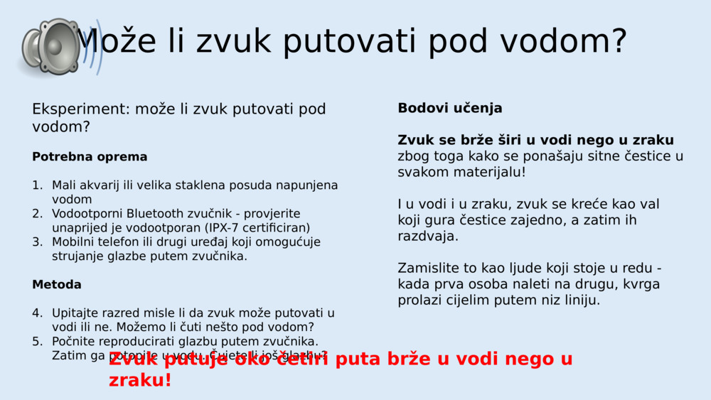 Može li zvuk putovati pod vodom?