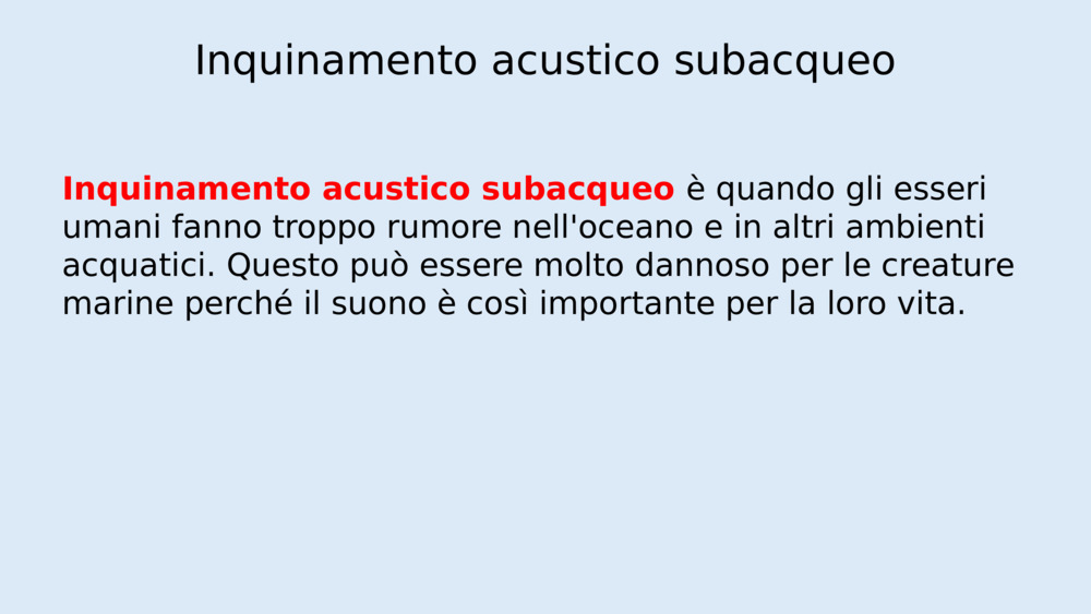 Inquinamento acustico subacqueo