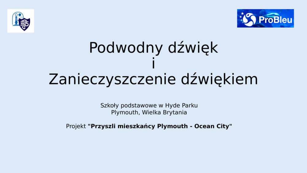 Podwodny dźwięk