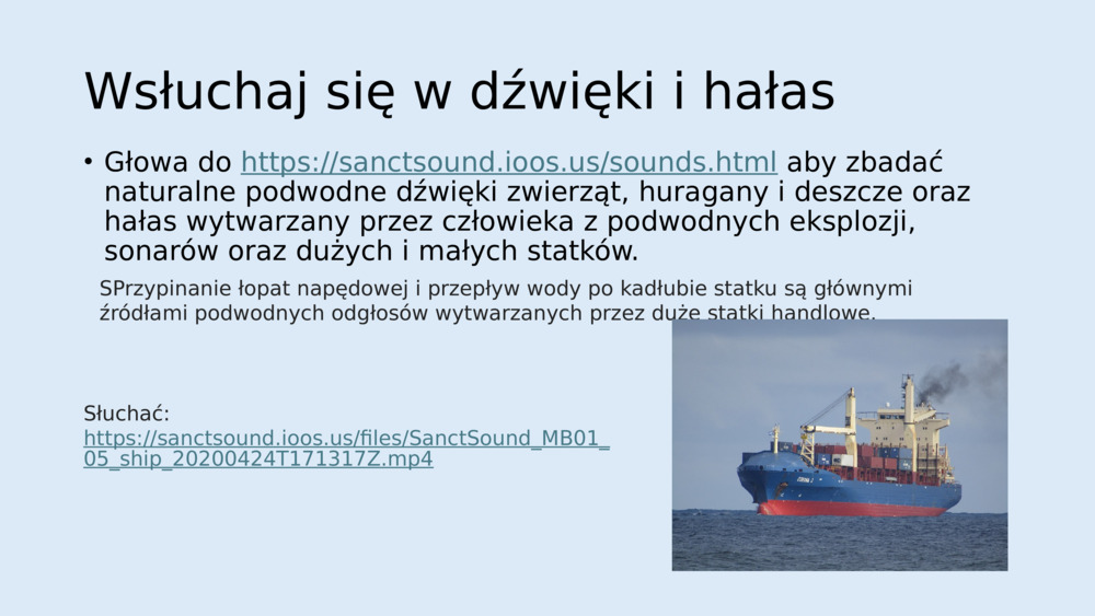 Wsłuchaj się w dźwięki i hałas