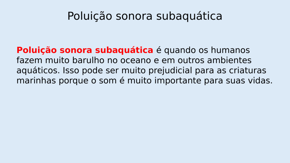 Poluição sonora subaquática