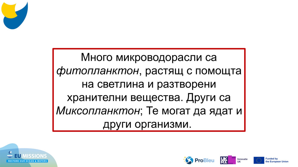 Много микроводорасли са 