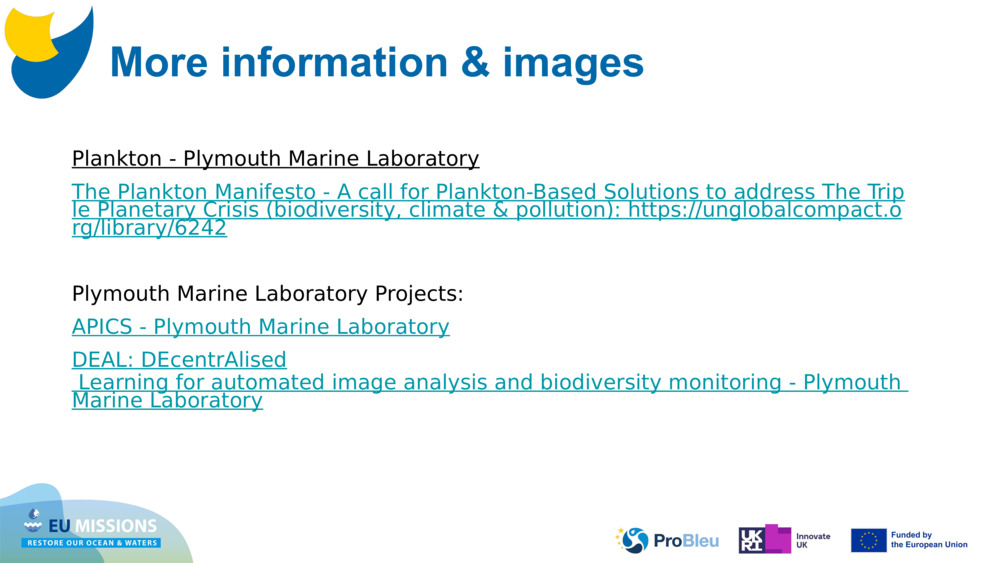 Plankton - Plymouth Marine Laboratory