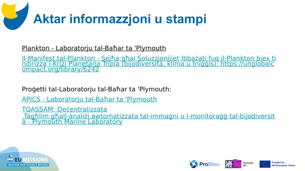 Plankton - Laboratorju tal-Baħar ta 'Plymouth