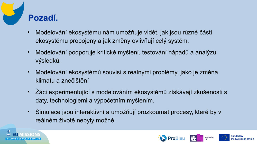 Pozadí.
