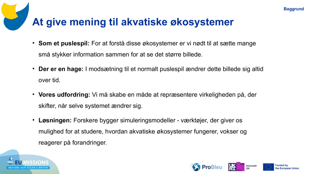 At give mening til akvatiske økosystemer