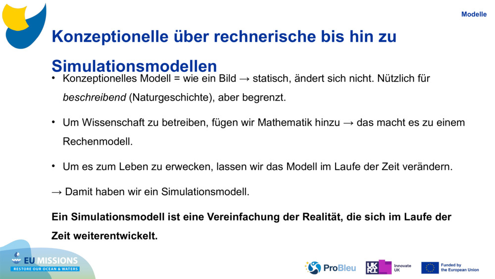 Konzeptionelle über rechnerische bis hin zu Simulationsmodellen