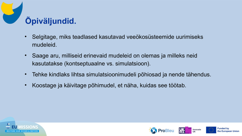 Õpiväljundid