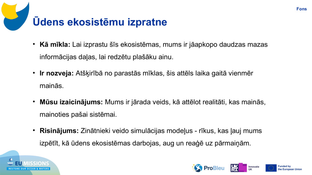 Ūdens ekosistēmu izpratne
