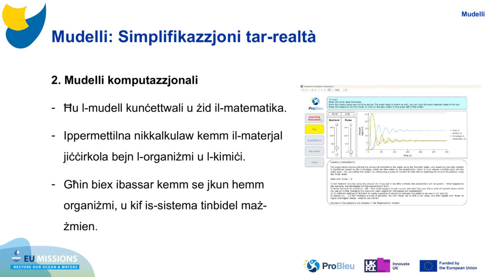 Mudelli: Simplifikazzjoni tar-realtà
