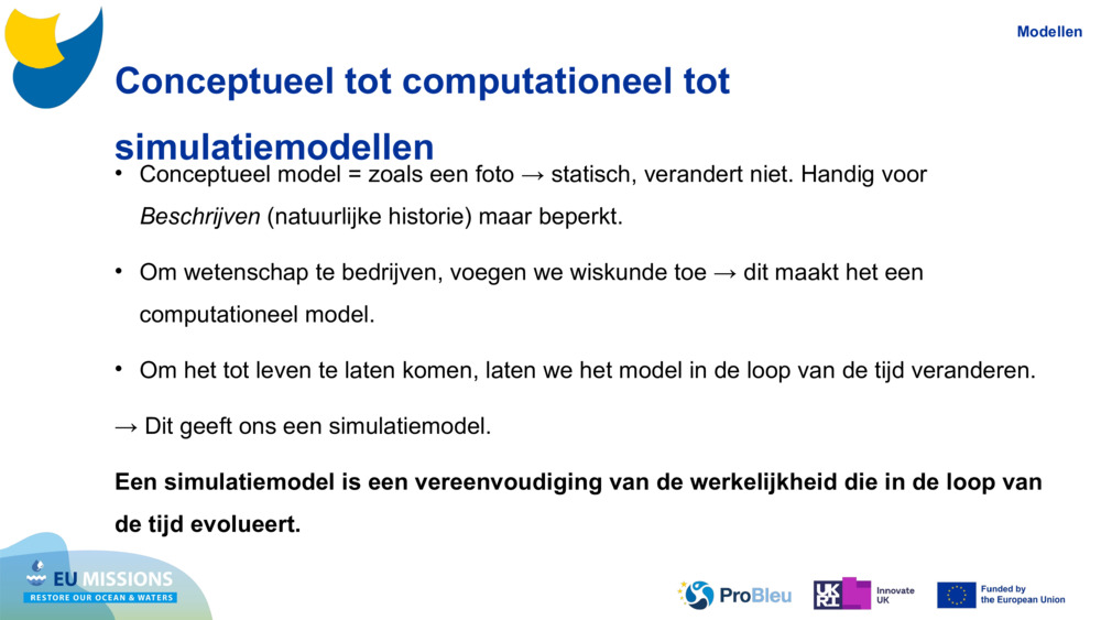 Conceptueel tot computationeel tot simulatiemodellen