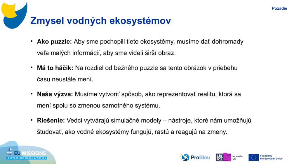 Zmysel vodných ekosystémov