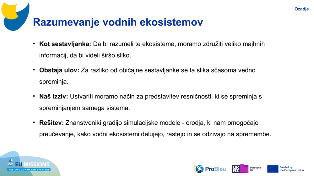 Razumevanje vodnih ekosistemov