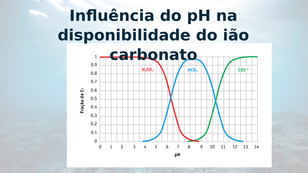 Influência do pH na disponibilidade do ião carbonato