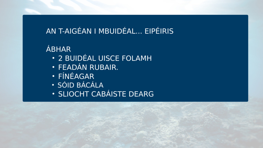 AN T-AIGÉAN I MBUIDÉAL... EIPÉIRIS