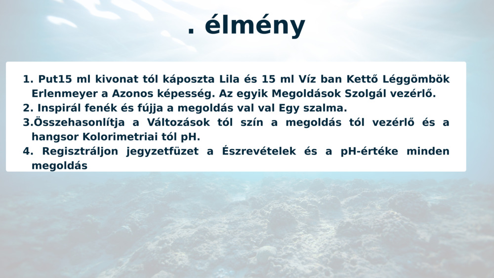 . élmény