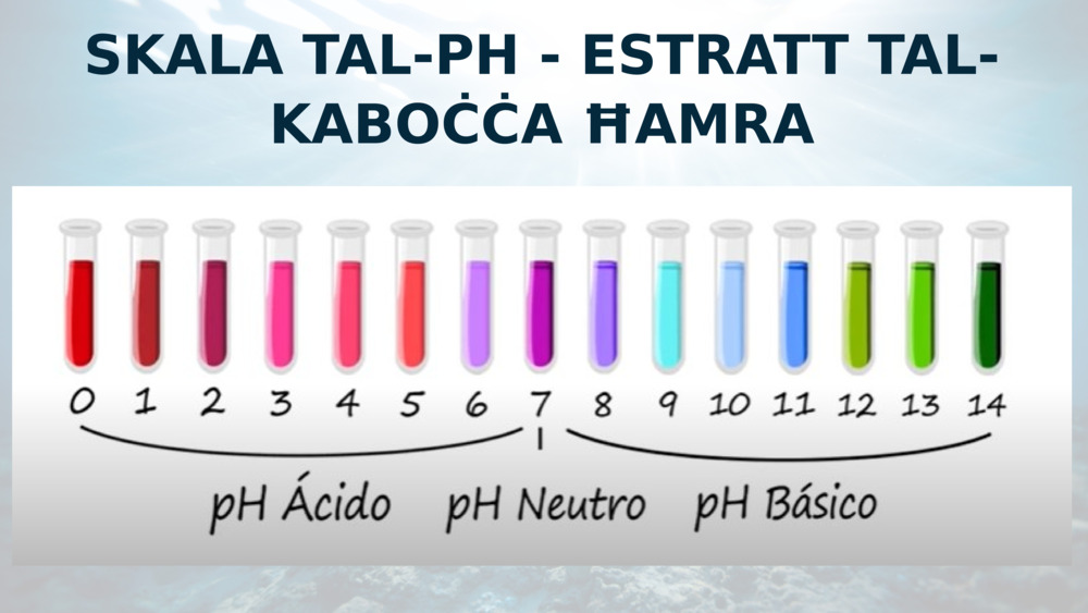 SKALA TAL-PH - ESTRATT TAL-KABOĊĊA ĦAMRA