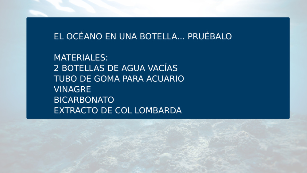 EL OCÉANO EN UNA BOTELLA... PRUÉBALO