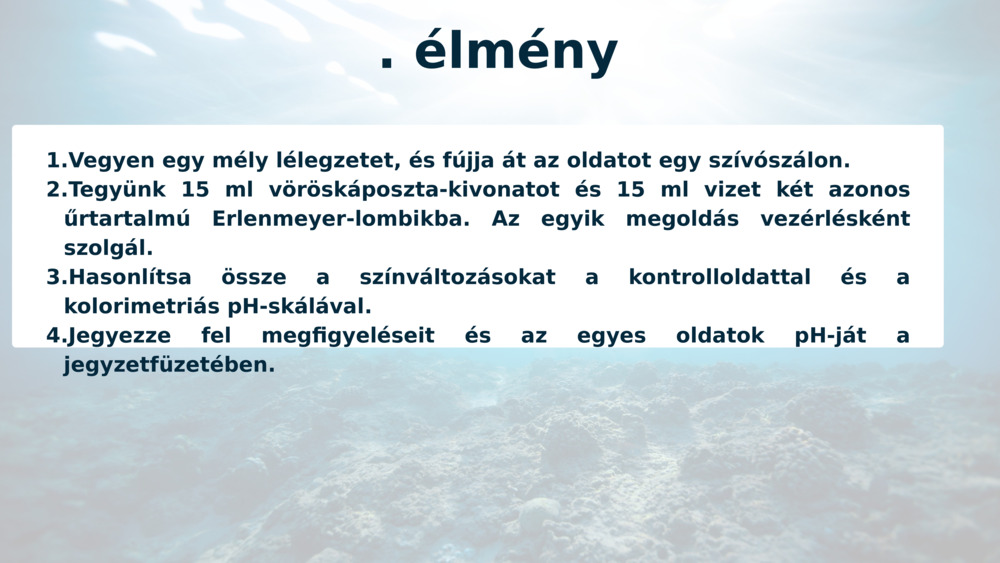 . élmény