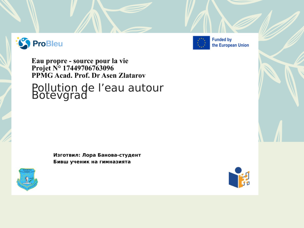 Eau propre - source pour la vie