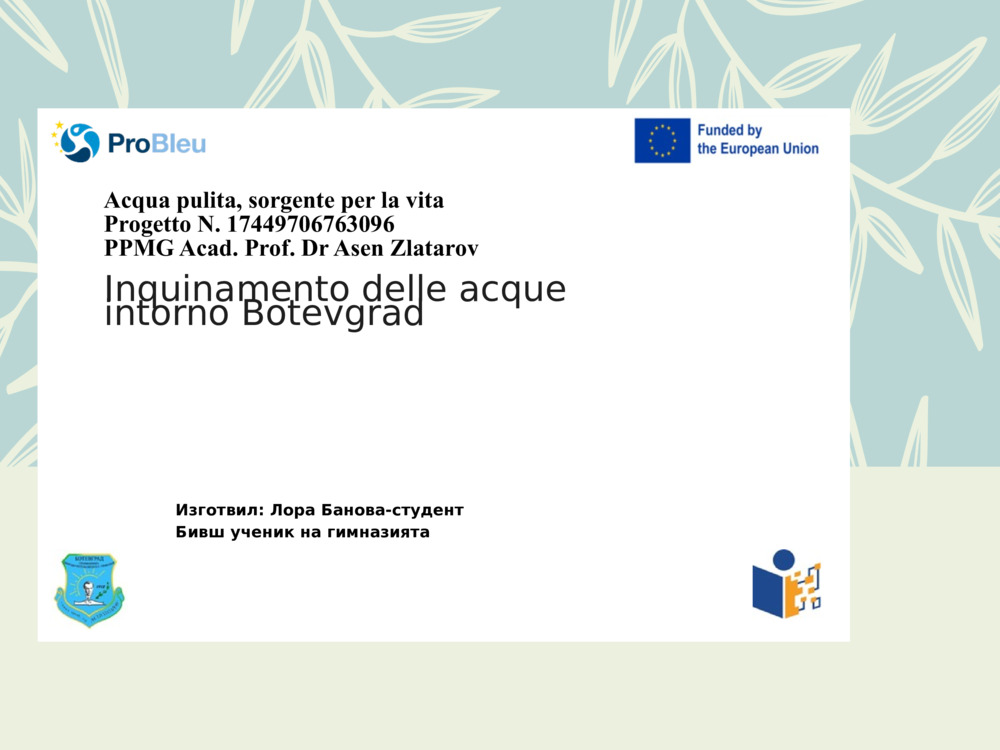 Inquinamento delle acque intorno a Botevgrad