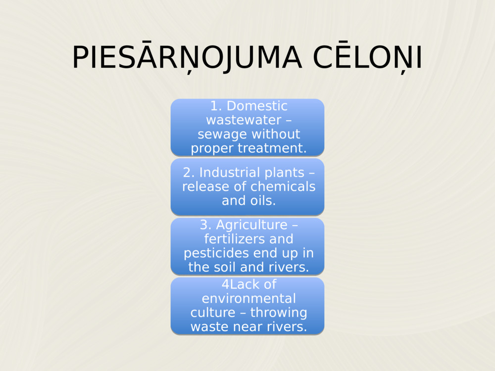 PIESĀRŅOJUMA CĒLOŅI