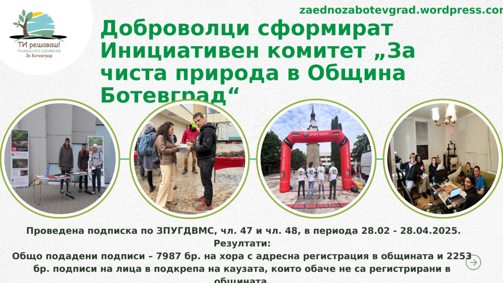 Доброволци сформират Инициативен комитет „За чиста природа в Община Ботевград“