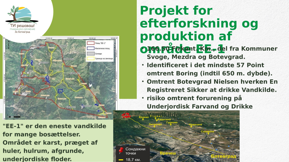 Projekt for efterforskning og produktion af område EE-1 
