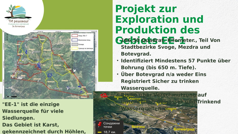 Projekt zur Exploration und Produktion des Gebiets EE-1 