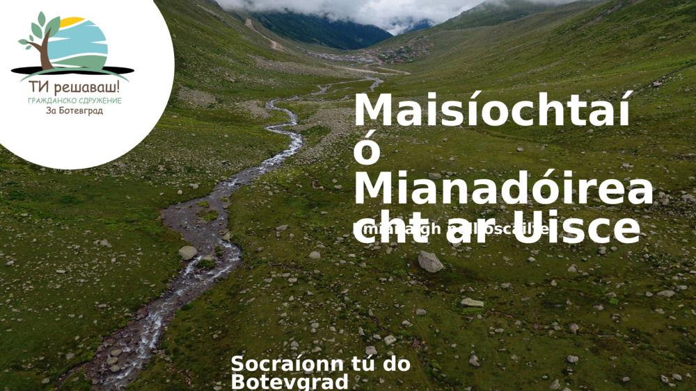 Uisce glan - earrach don saol