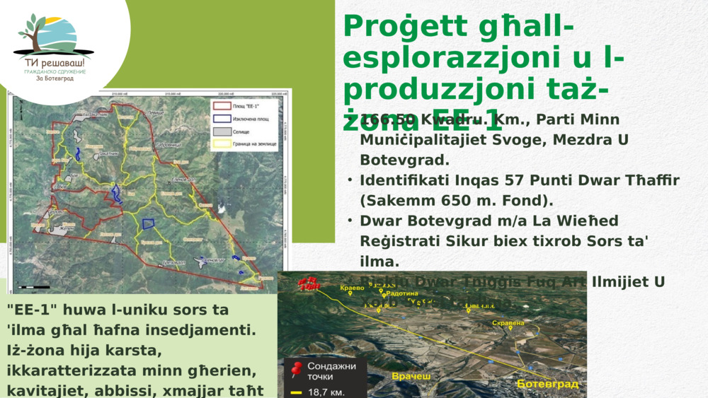 Proġett għall-esplorazzjoni u l-produzzjoni taż-żona EE-1 