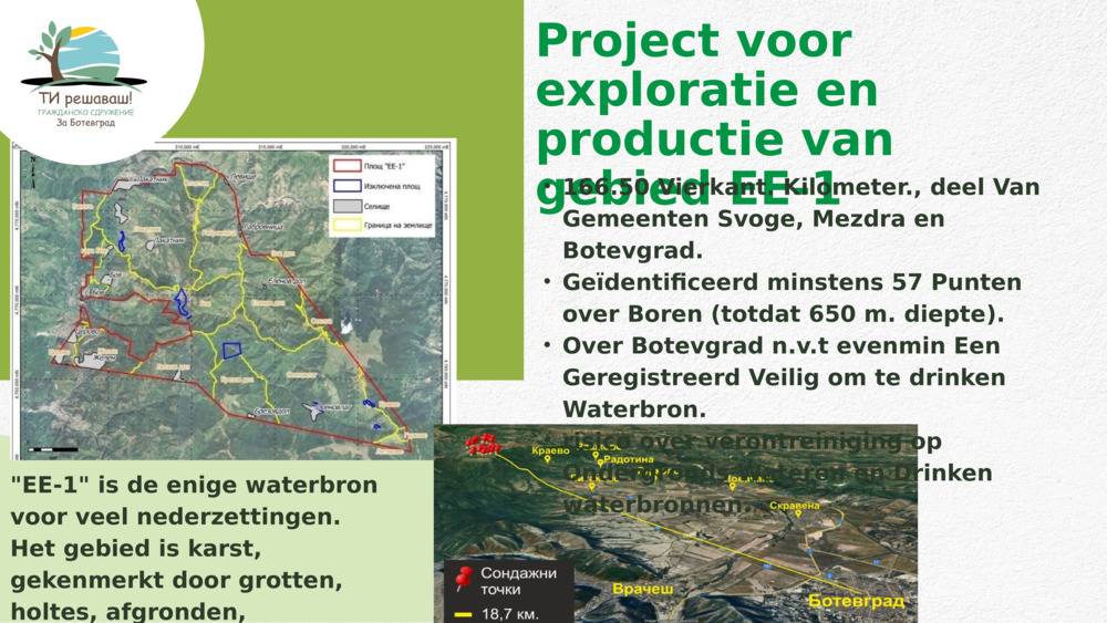 Project voor exploratie en productie van gebied EE-1 