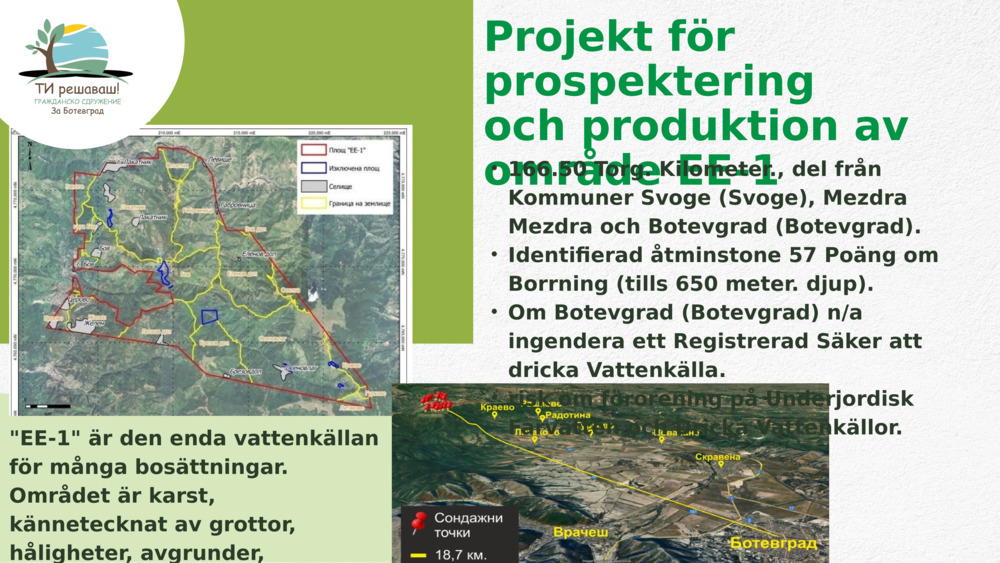 Projekt för prospektering och produktion av område EE-1 